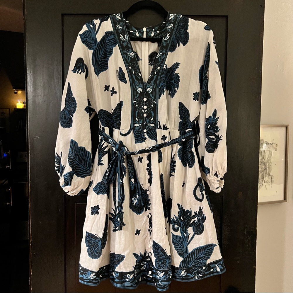 Banana Republic Linen Butterfly mini dress